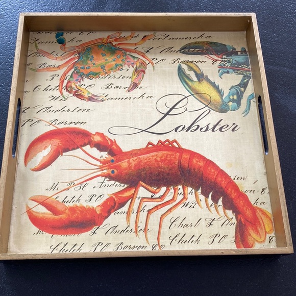 michel design works Other - Michel Design Works Square Wooden Lobster Tray with handles